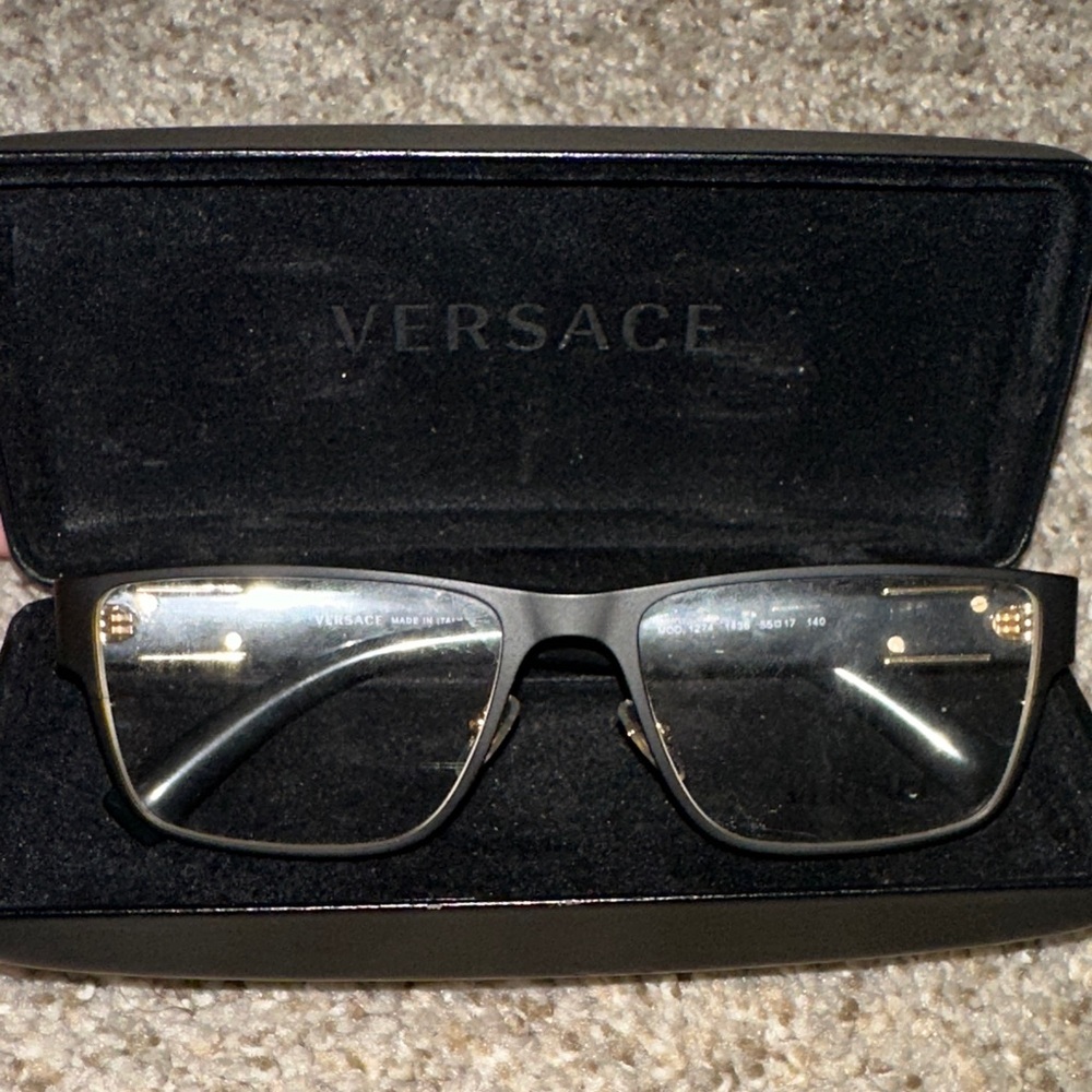 Versace Black and Gold Eyeglasses with Case - Picture 4 of 6